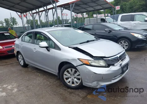 2012 Honda Civic Lx из США, поврежденный, VIN 19XFB2F55CE319196